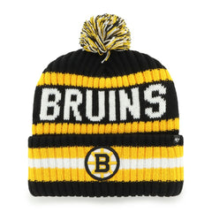 Boston Bruins '47 Bering Cuffed Knit Hat with Pom Black