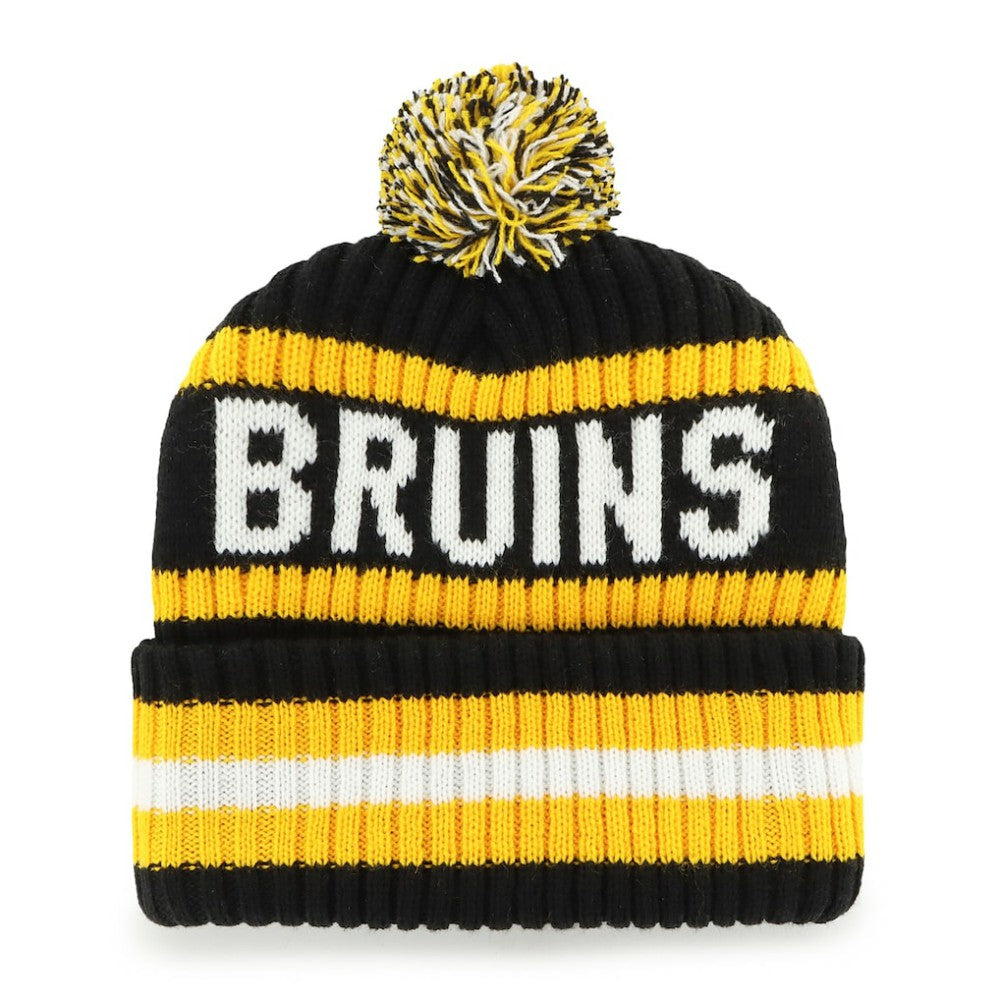 Boston Bruins '47 Bering Cuffed Knit Hat with Pom Black