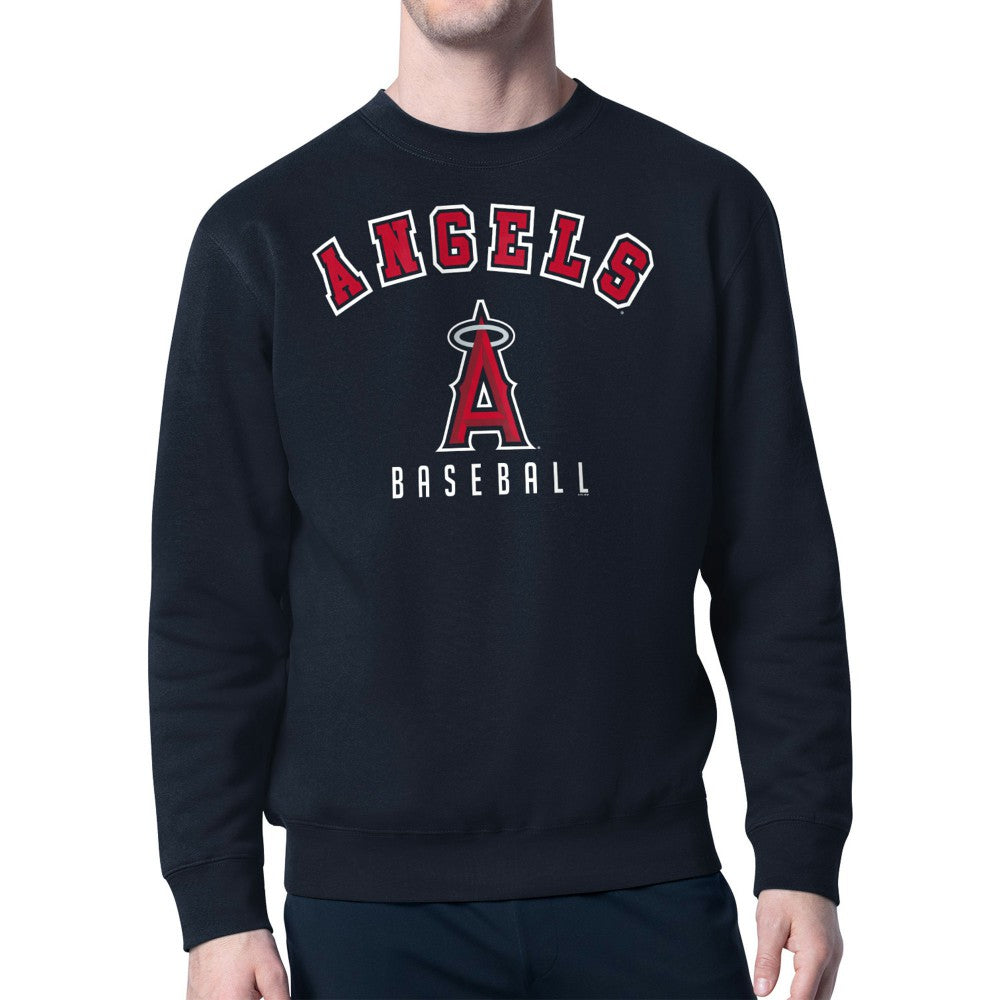 Los Angeles Angels Starter Team Logo Fleece Pullover Sweatshirt - Navy