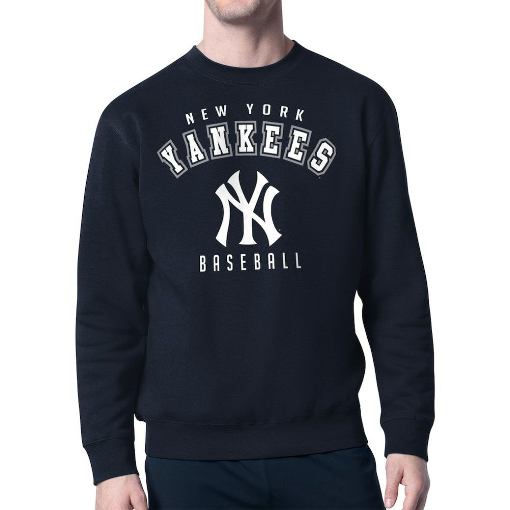 New York Yankees Starter Team Logo Fleece Pullover Sweatshirt - Navy