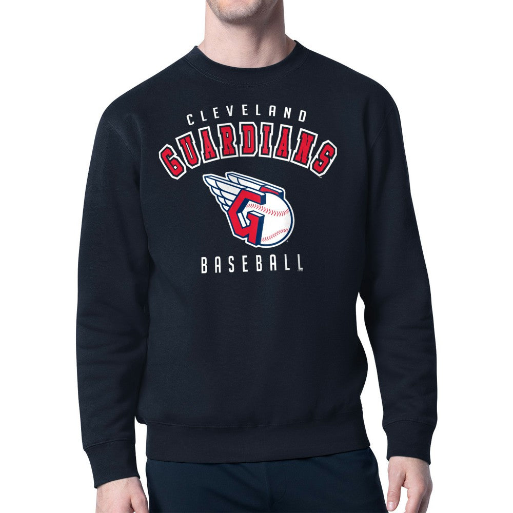 Cleveland Guardians Starter Team Logo Fleece Pullover Sweatshirt - Navy