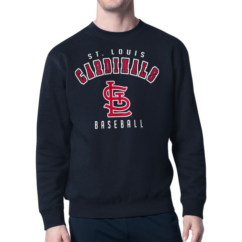 St. Louis Cardinals Starter Team Logo Fleece Pullover Sweatshirt - Navy
