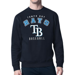 Tampa Bay Rays Starter Team Logo Fleece Pullover Sweatshirt - Navy