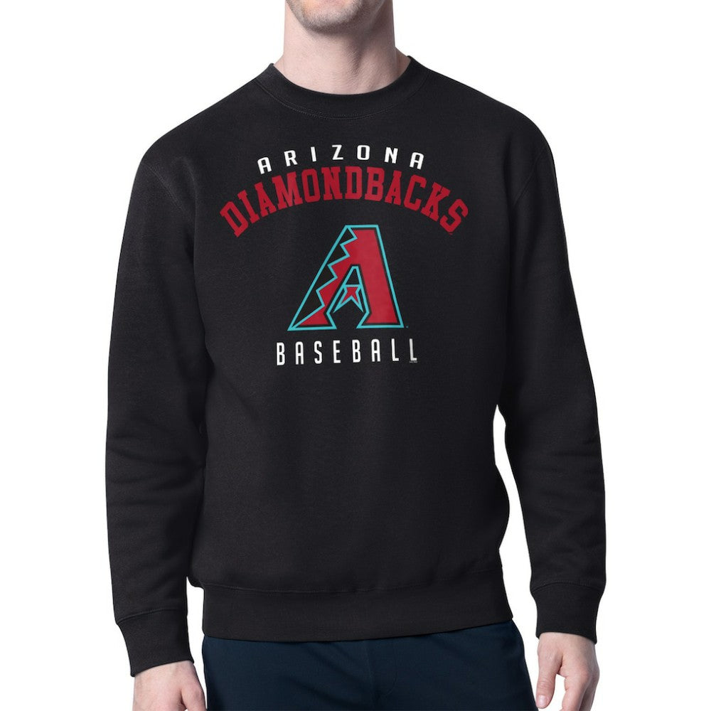 Arizona Diamondbacks Starter Team Logo Fleece Pullover Sweatshirt - Black