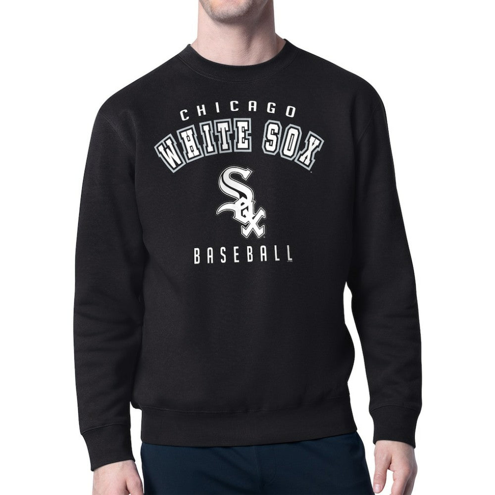 Chicago White Sox Starter Team Logo Fleece Pullover Sweatshirt - Black