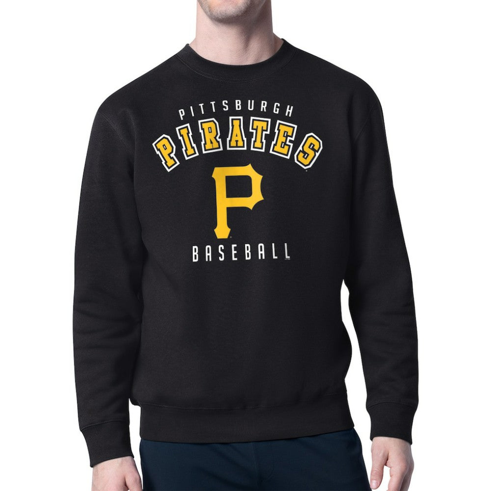 Pittsburgh Pirates Starter Team Logo Fleece Pullover Sweatshirt - Black