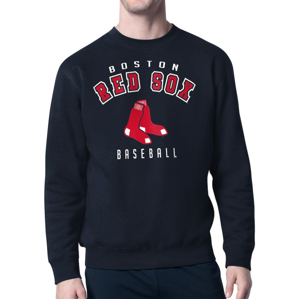 Boston Red Sox Starter Team Logo Fleece Pullover Sweatshirt - Navy