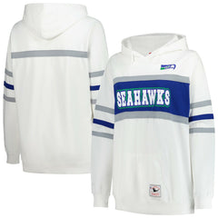 Seattle Seahawks Women's Plus Size Head Coach Throwback Pullover Hoodie - White outlet