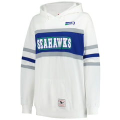 Seattle Seahawks Women's Plus Size Head Coach Throwback Pullover Hoodie - White outlet