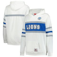 Detroit Lions Women's Plus Size Head Coach Throwback Pullover Hoodie - White outlet