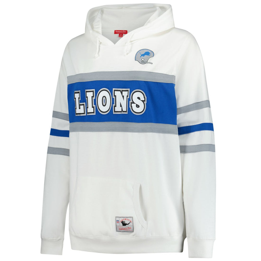 Detroit Lions Women's Plus Size Head Coach Throwback Pullover Hoodie - White outlet