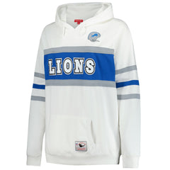 Detroit Lions Women's Plus Size Head Coach Throwback Pullover Hoodie - White outlet