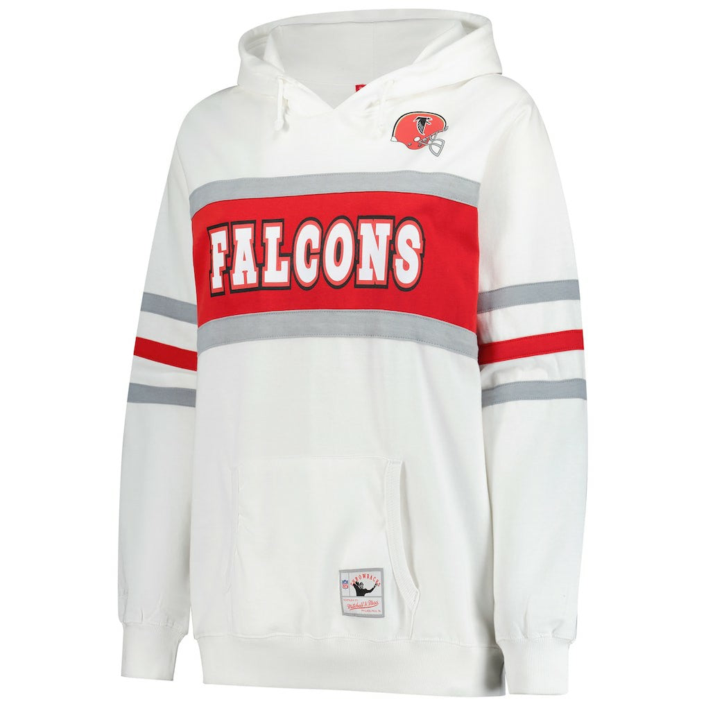Atlanta Falcons Women's Plus Size Head Coach Throwback Pullover Hoodie - White online