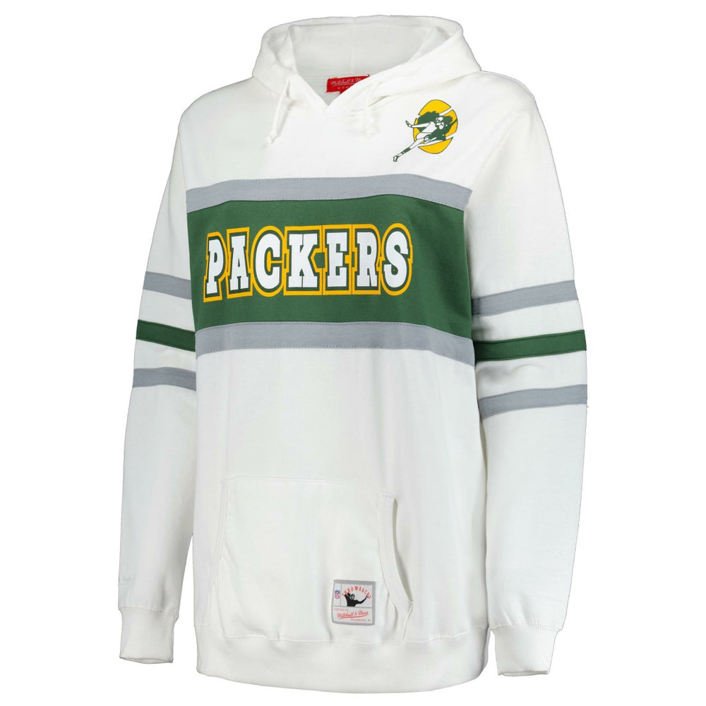Green Bay Packers Women's Plus Size Head Coach Throwback Pullover Hoodie - White on sale