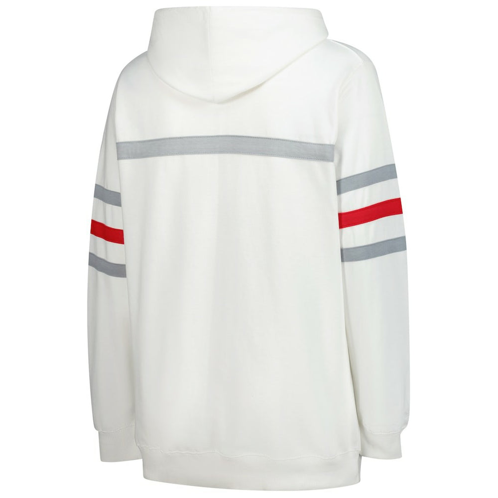 Kansas City Chiefs Women's Plus Size Head Coach Throwback Pullover Hoodie - White outlet