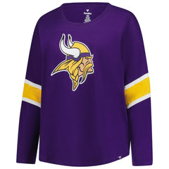 Minnesota Vikings Women's Plus Size Redzone 3/4-Sleeve Scoop Neck T-Shirt - Purple sale