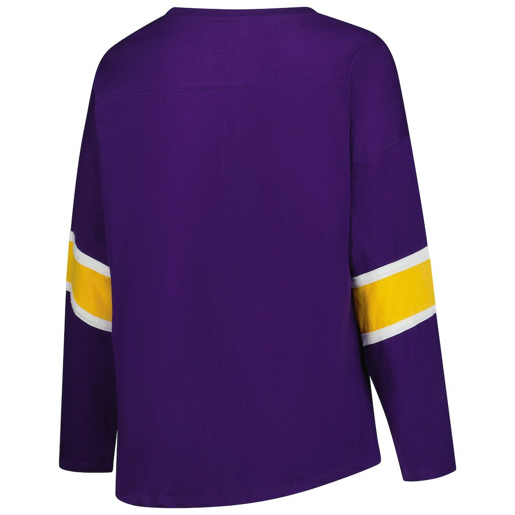Minnesota Vikings Women's Plus Size Redzone 3/4-Sleeve Scoop Neck T-Shirt - Purple sale