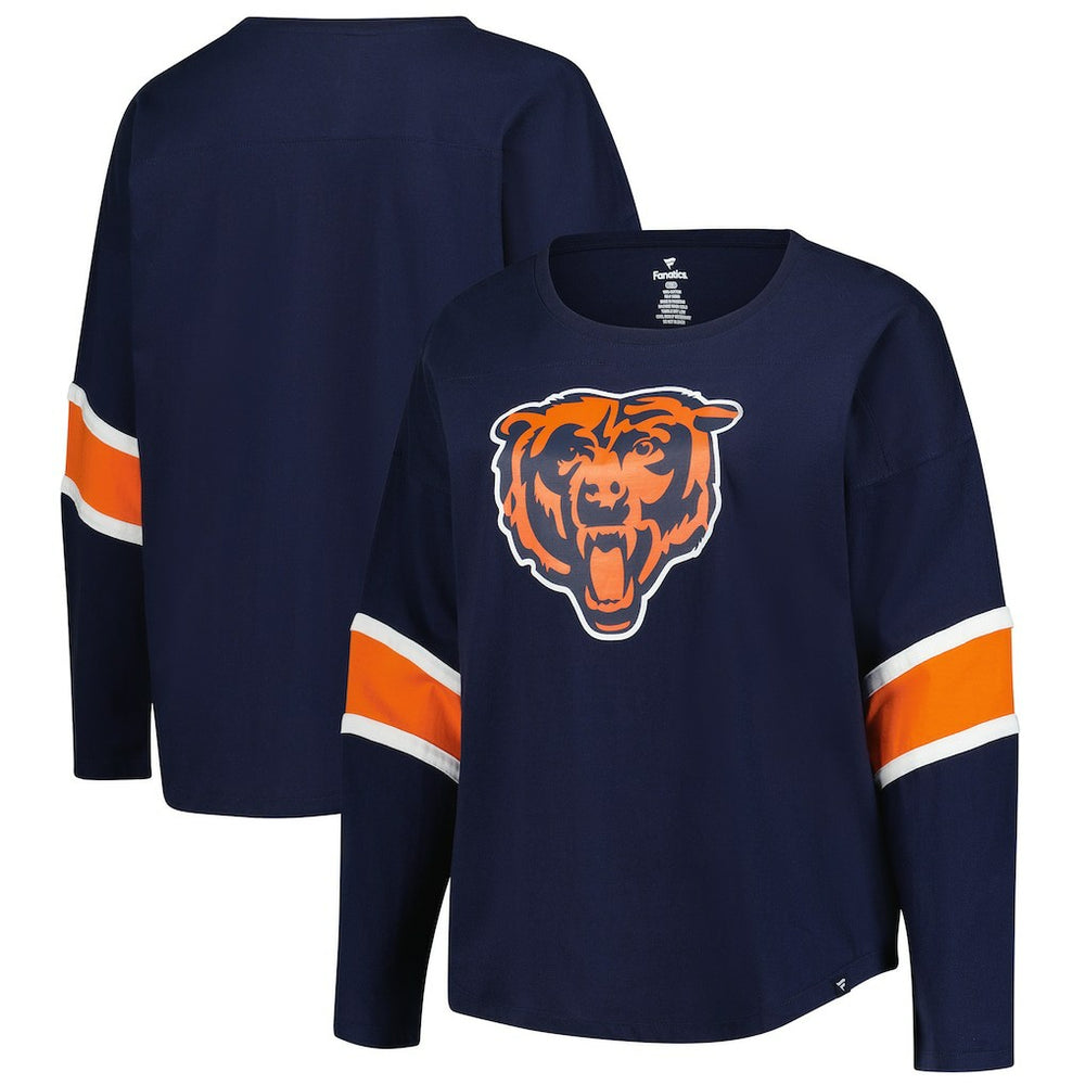 Chicago Bears Women's Plus Size Redzone 3/4-Sleeve Scoop Neck T-Shirt - Navy online