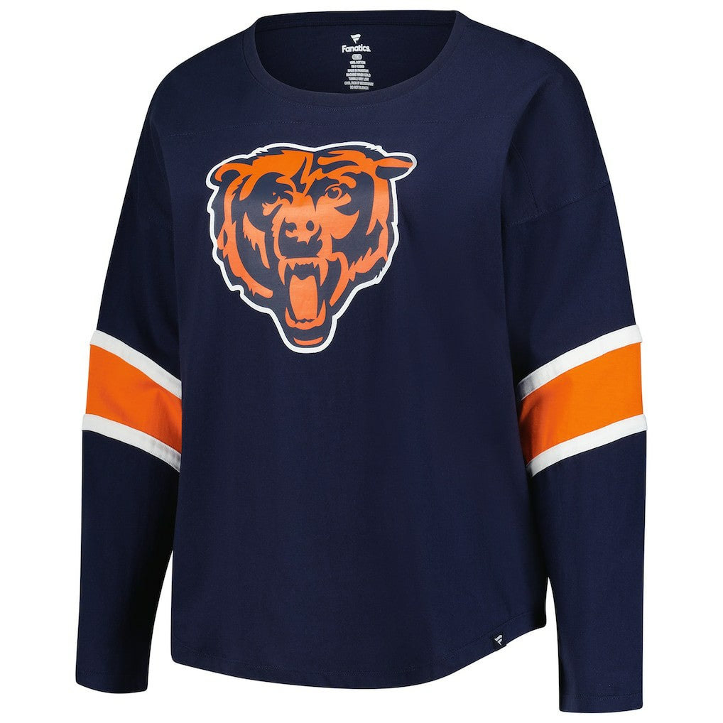 Chicago Bears Women's Plus Size Redzone 3/4-Sleeve Scoop Neck T-Shirt - Navy online