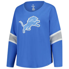 Detroit Lions Women's Plus Size Redzone 3/4-Sleeve Scoop Neck T-Shirt - Blue online