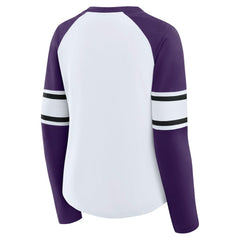 Baltimore Ravens Women's Plus Size Redzone Lace Up Long Sleeve T-Shirt - White online