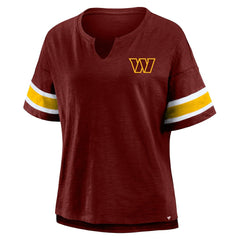 Washington Commanders Women's Plus Size Redzone Notch Neck T-Shirt - Burgundy outlet