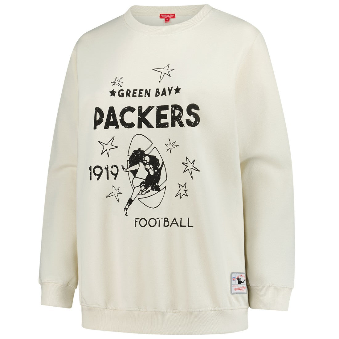Green Bay Packers Women's Plus Size Shooting Star Sweatshirt - Cream cheap