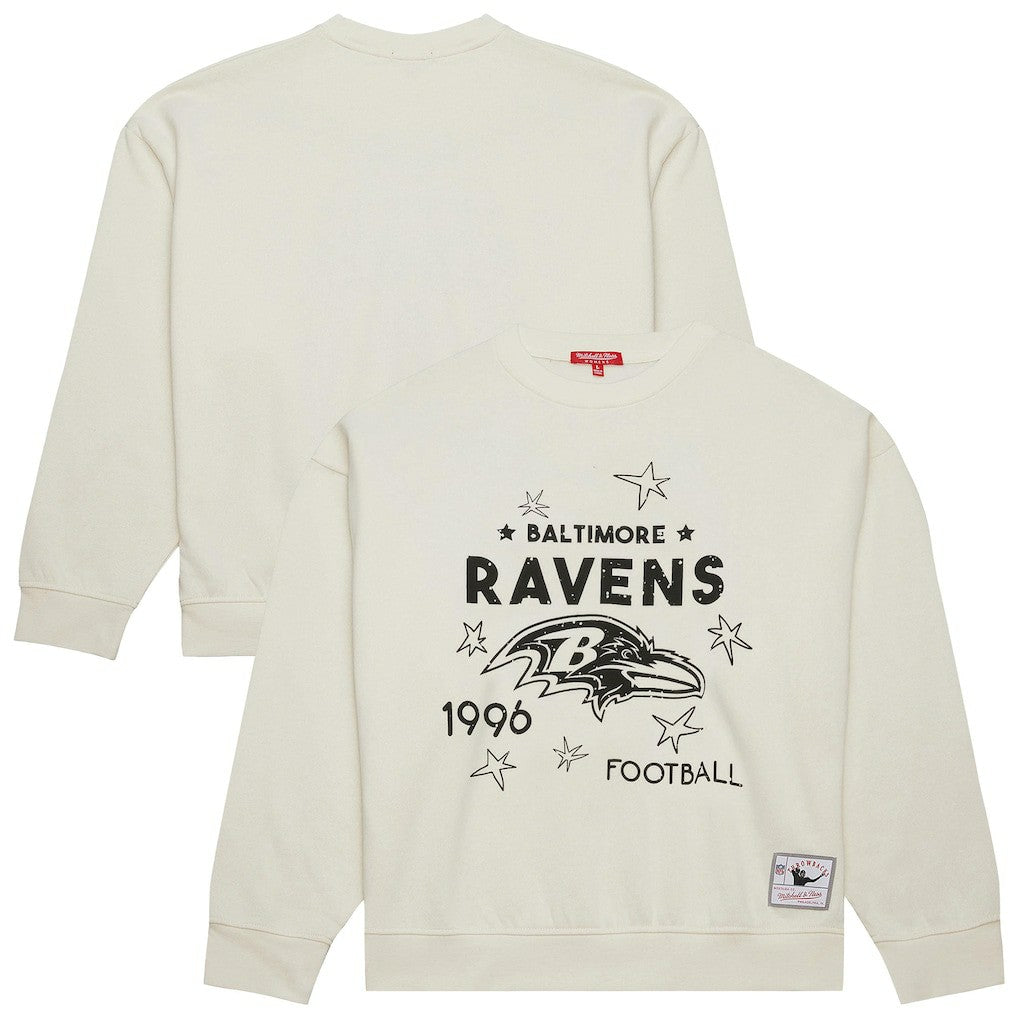 Baltimore Ravens Women's Plus Size Shooting Star Sweatshirt - Cream outlet