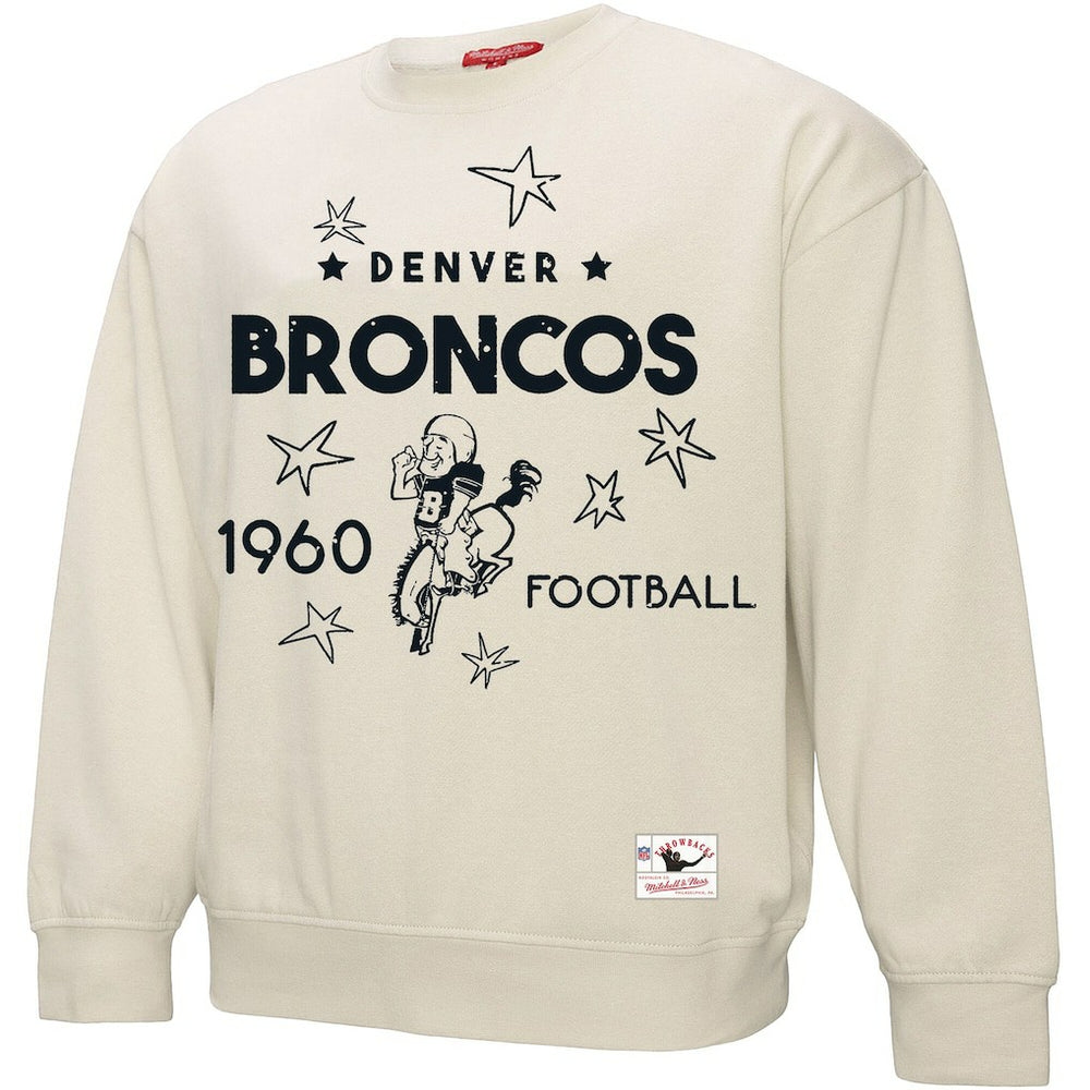 Denver Broncos Women's Plus Size Shooting Star Sweatshirt - Cream outlet