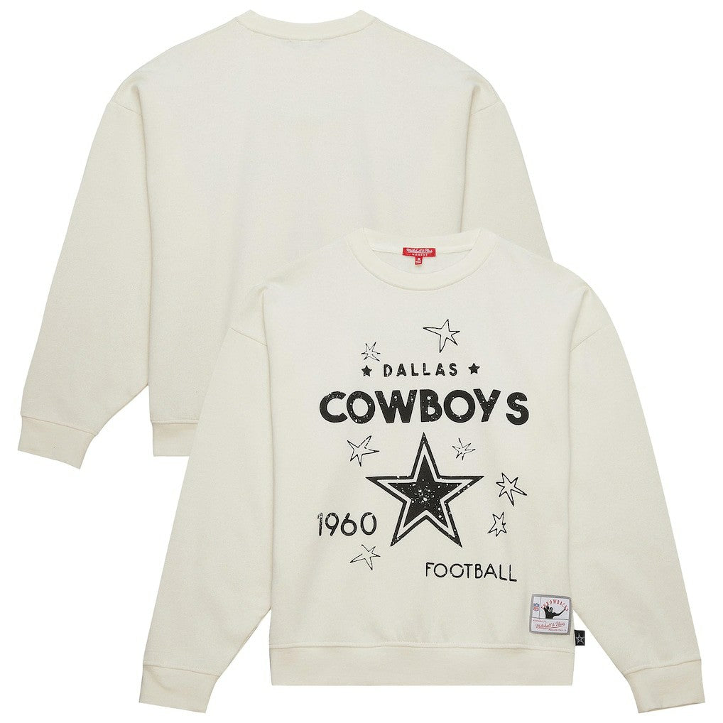 Dallas Cowboys Women's Plus Size Shooting Star Sweatshirt - Cream on sale