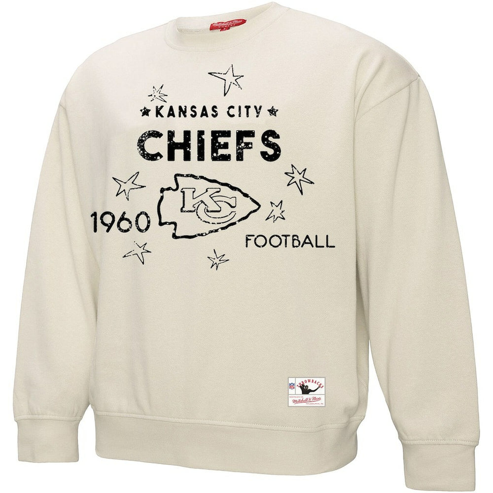 Kansas City Chiefs Women's Plus Size Shooting Star Sweatshirt - Cream outlet