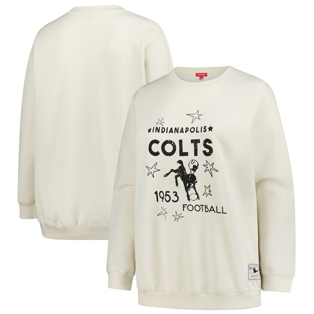Indianapolis Colts Women's Plus Size Shooting Star Sweatshirt - Cream outlet