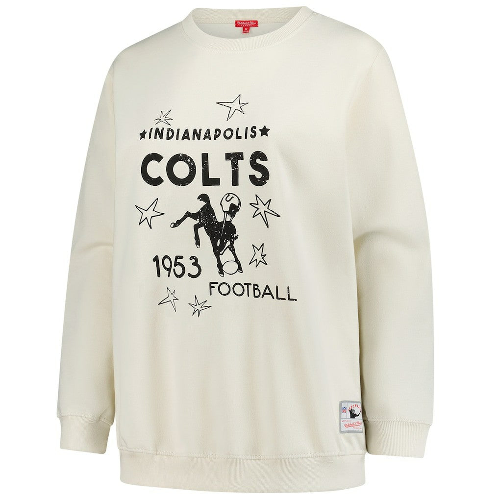Indianapolis Colts Women's Plus Size Shooting Star Sweatshirt - Cream outlet