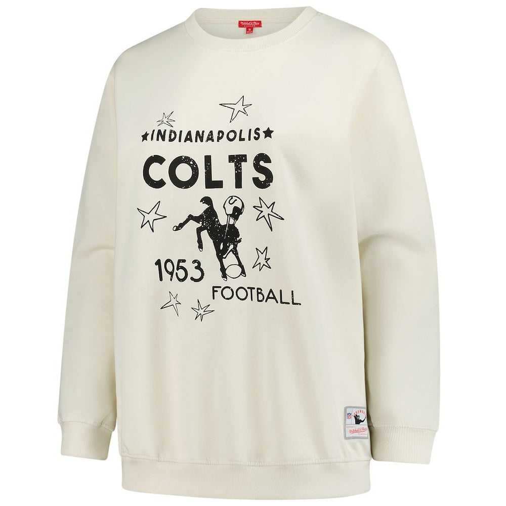 Indianapolis Colts Women's Plus Size Shooting Star Sweatshirt - Cream outlet