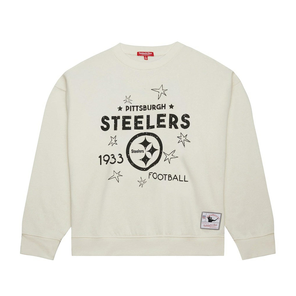 Pittsburgh Steelers Women's Plus Size Shooting Star Sweatshirt - Cream online