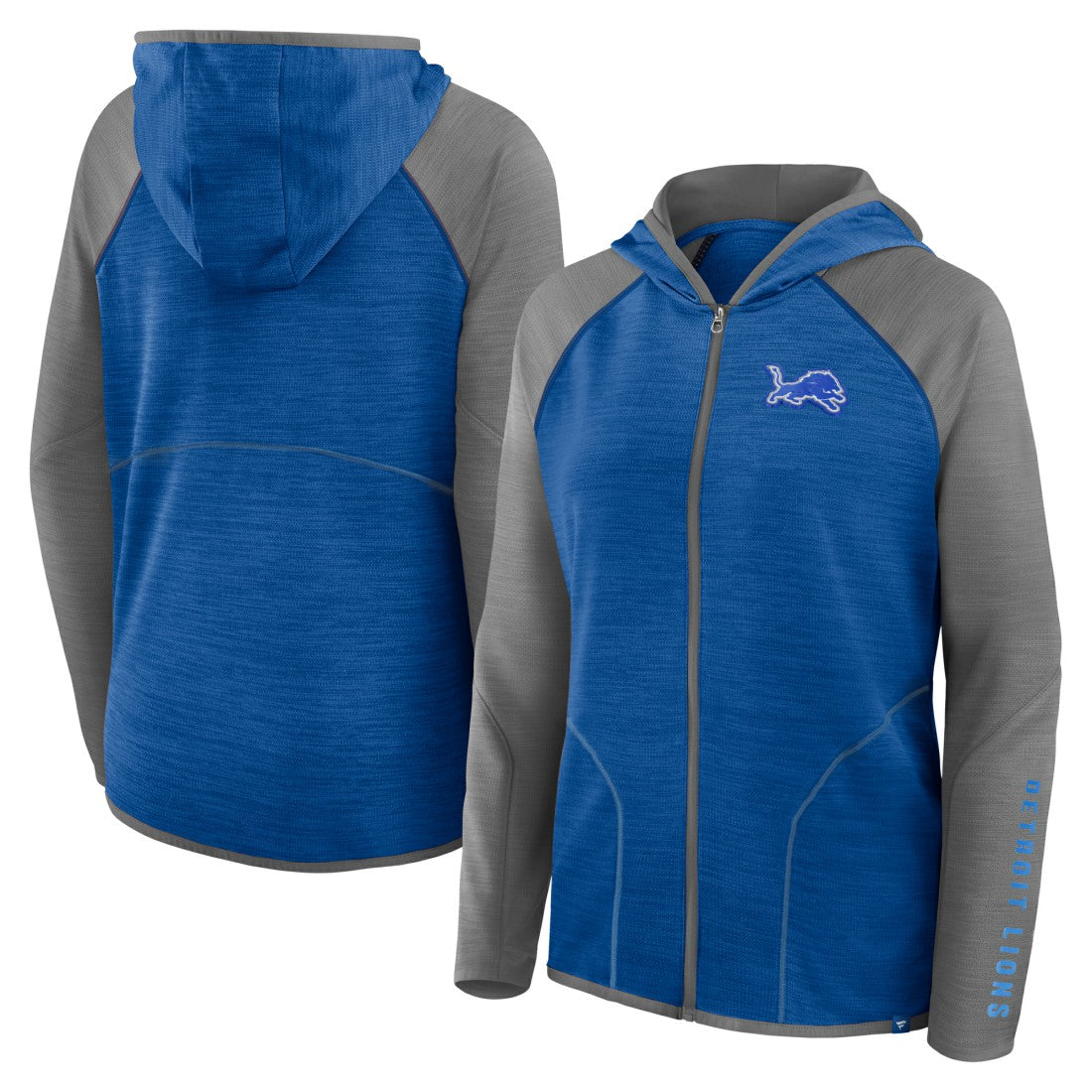 Detroit Lions Women's Plus Size End Around Pass Full-Zip Hoodie - Blue on sale