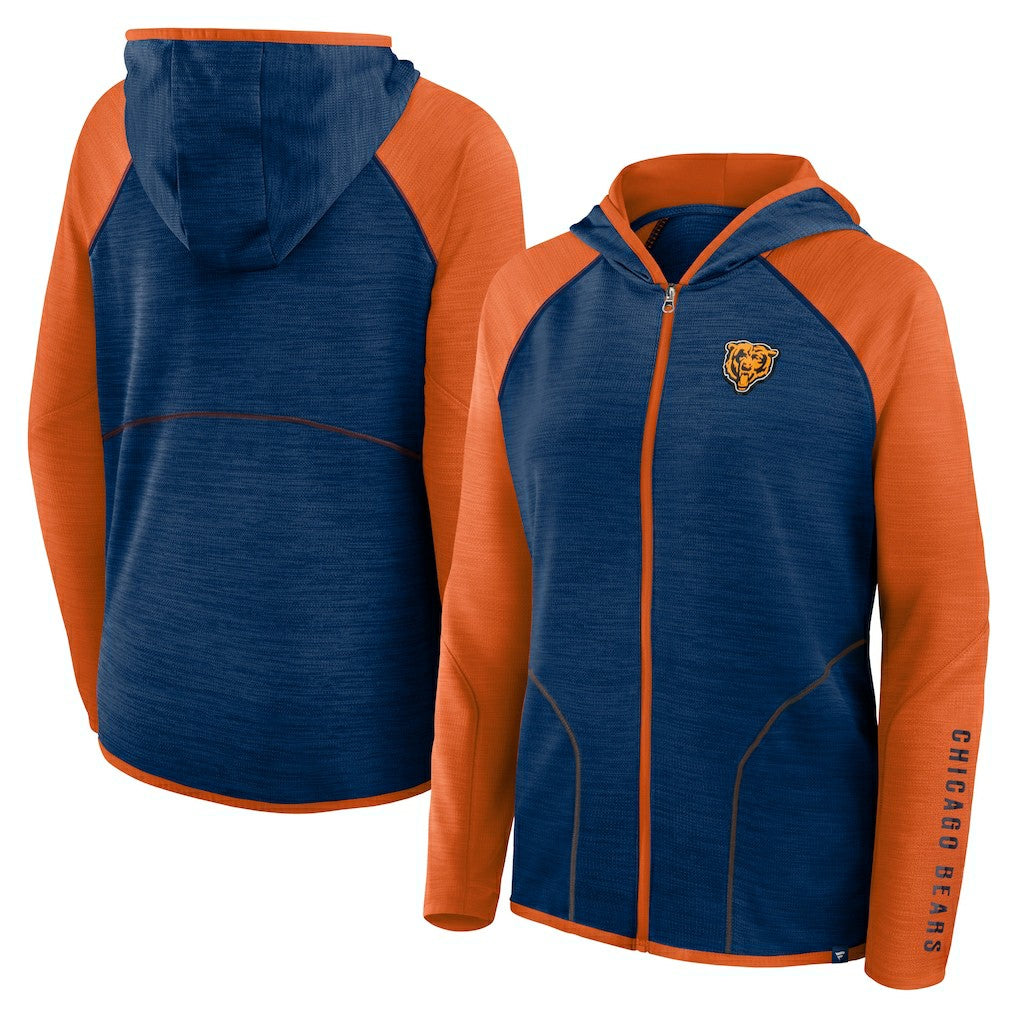 Chicago Bears Women's Plus Size End Around Pass Full-Zip Hoodie - Navy sale