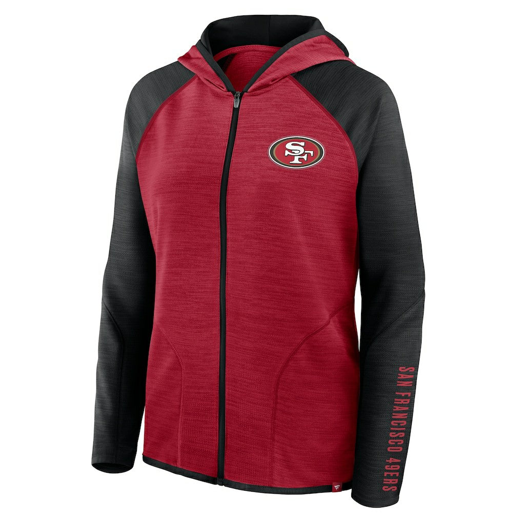 San Francisco 49ers Women's Plus Size End Around Pass Full-Zip Hoodie - Scarlet discount