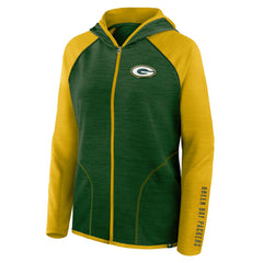 Green Bay Packers Women's Plus Size End Around Pass Full-Zip Hoodie - Green for sale