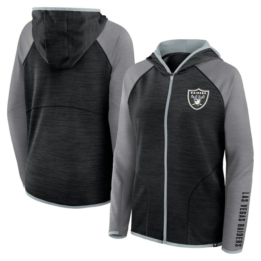 Las Vegas Raiders Women's Plus Size End Around Pass Full-Zip Hoodie - Black online