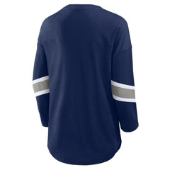 Dallas Cowboys Women's Plus Size Redzone 3/4-Sleeve Scoop Neck T-Shirt - Navy outlet