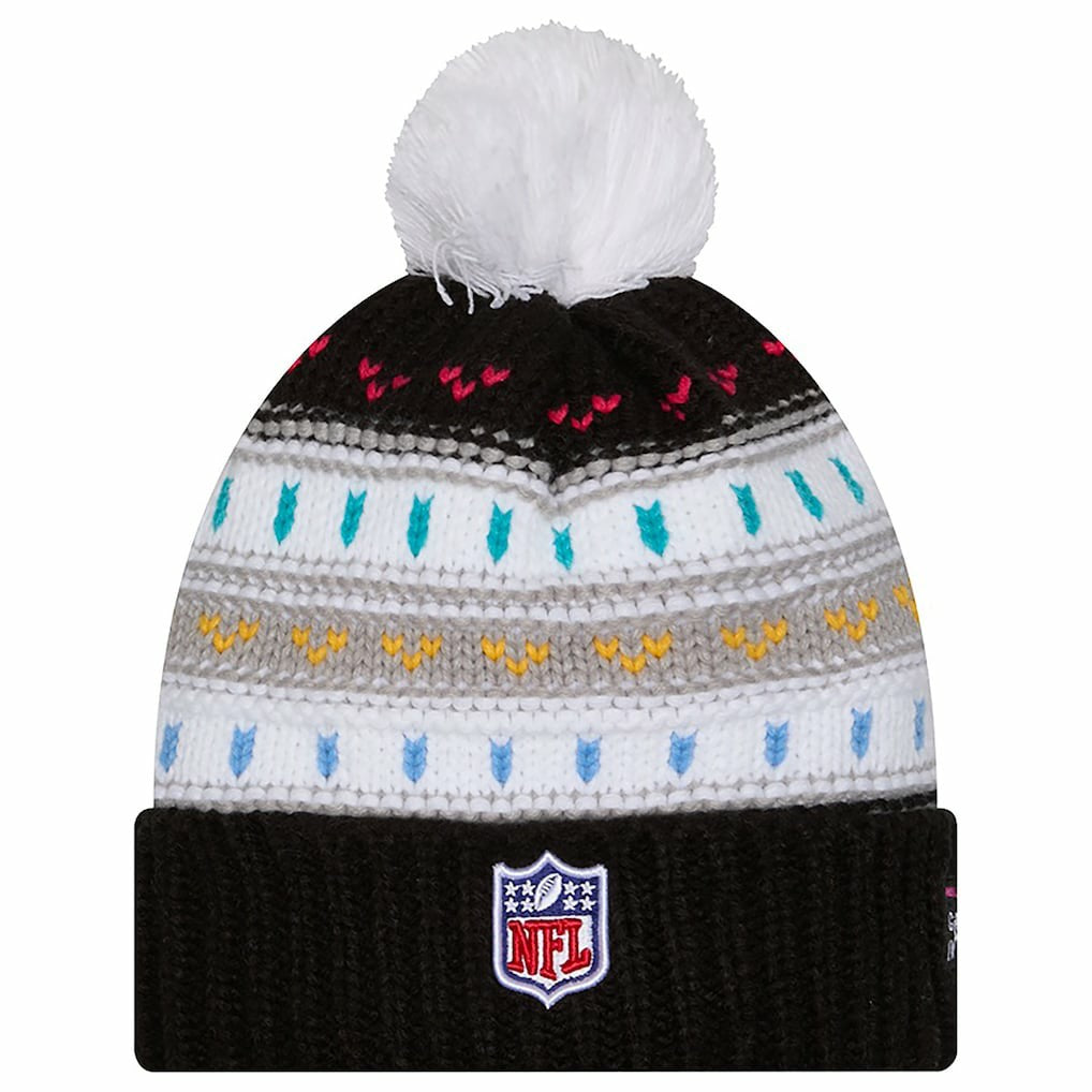 Dallas Cowboys New Era Women's 2025 NFL Crucial Catch Cuffed Knit Hat with Pom - Black discount
