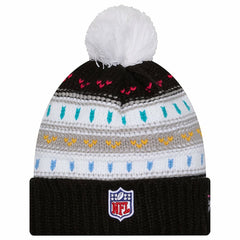 Dallas Cowboys New Era Women's 2025 NFL Crucial Catch Cuffed Knit Hat with Pom - Black discount