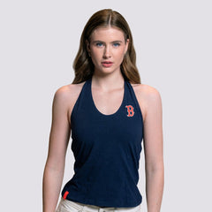 Boston Red Sox Lusso Women's Noelle V-Neck Tank Top - Navy