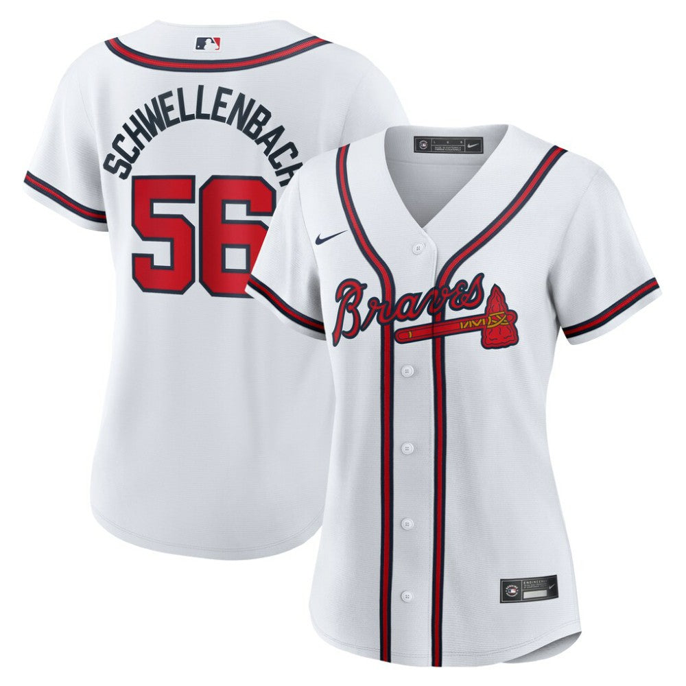 Spencer Schwellenbach Atlanta Braves Women's Home Replica Jersey - White | Nike