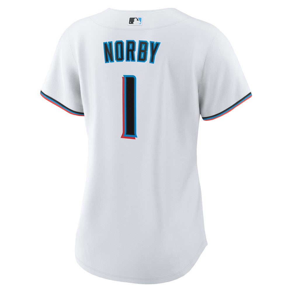 Connor Norby Miami Marlins Women's Home Replica Jersey - White | Nike