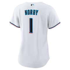 Connor Norby Miami Marlins Women's Home Replica Jersey - White | Nike