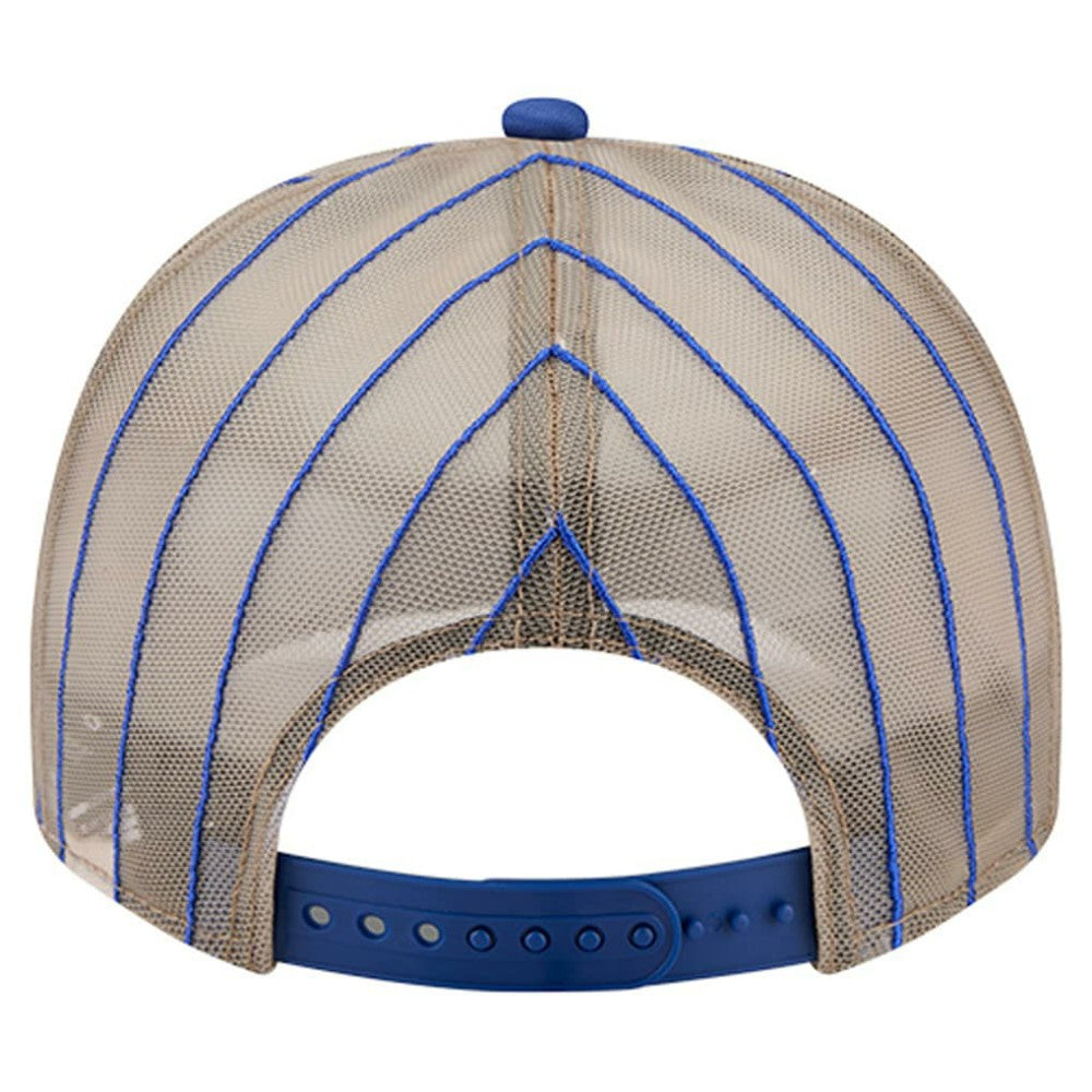 Texas Rangers Vintage Arched Foam Front 9FIFTY A-Frame Adjustable Trucker Hat - Royal | New Era