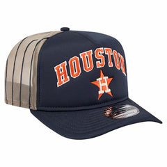 Houston Astros Vintage Arched Foam Front 9FIFTY A-Frame Adjustable Trucker Hat - Navy | New Era
