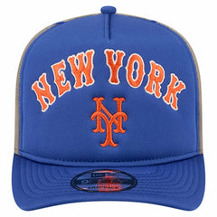 New York Mets Vintage Arched Foam Front 9FIFTY A-Frame Adjustable Trucker Hat - Royal | New Era
